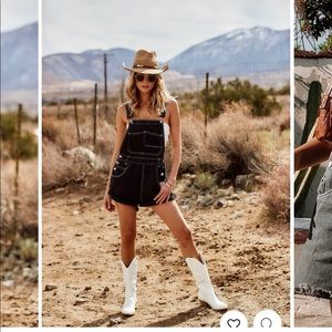 NEW 12th Tribe Oliver washed black overalls